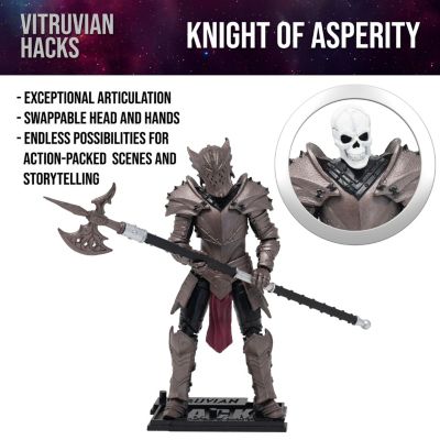 Boss Fight Studio 10th Anniversary Edition Knight of Asperity Action Figure - Highly Articulated Collectible & Customizable Figurine with Interchangeable Parts & Accessories - 1:18