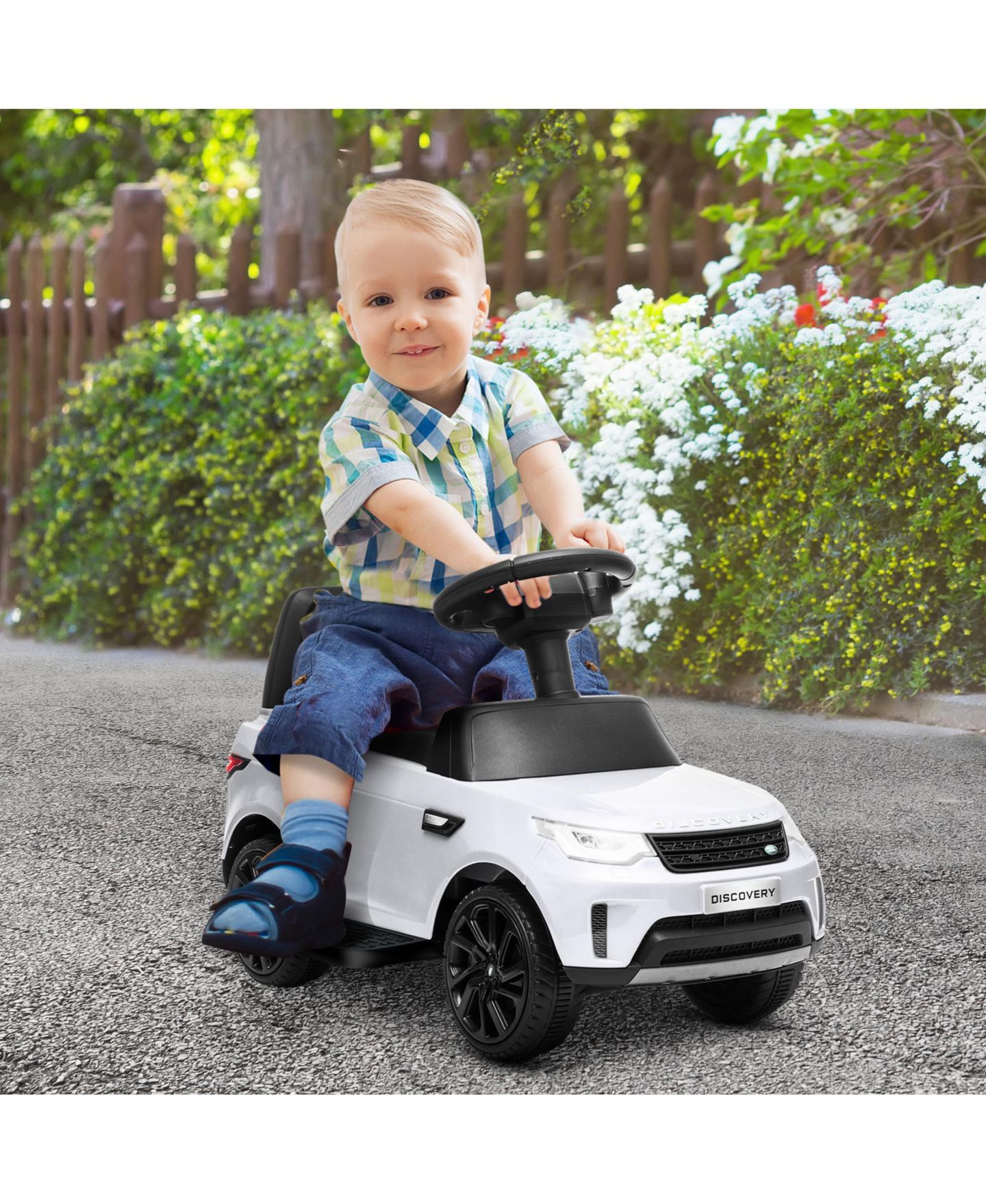 Детская игрушка Qaba 2 in 1 Land Rover Licensed 6V Ride-On Car, 51 lbs, Ages 18 months to 5 years, цвет: Белый — фото 3