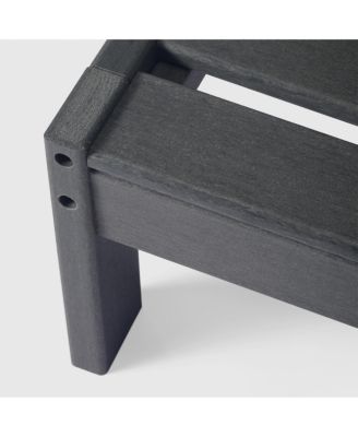 Outdoor HDPE Deep Seating Modular Armless Patio Gray Chair with Cushions