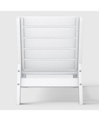 Outdoor HDPE Deep Seating Modular Armless Patio White Chair with Cushions