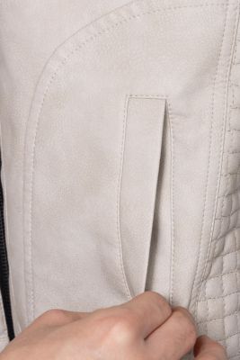 Boys Lined Moto PU Leather Jacket With Removable Hood