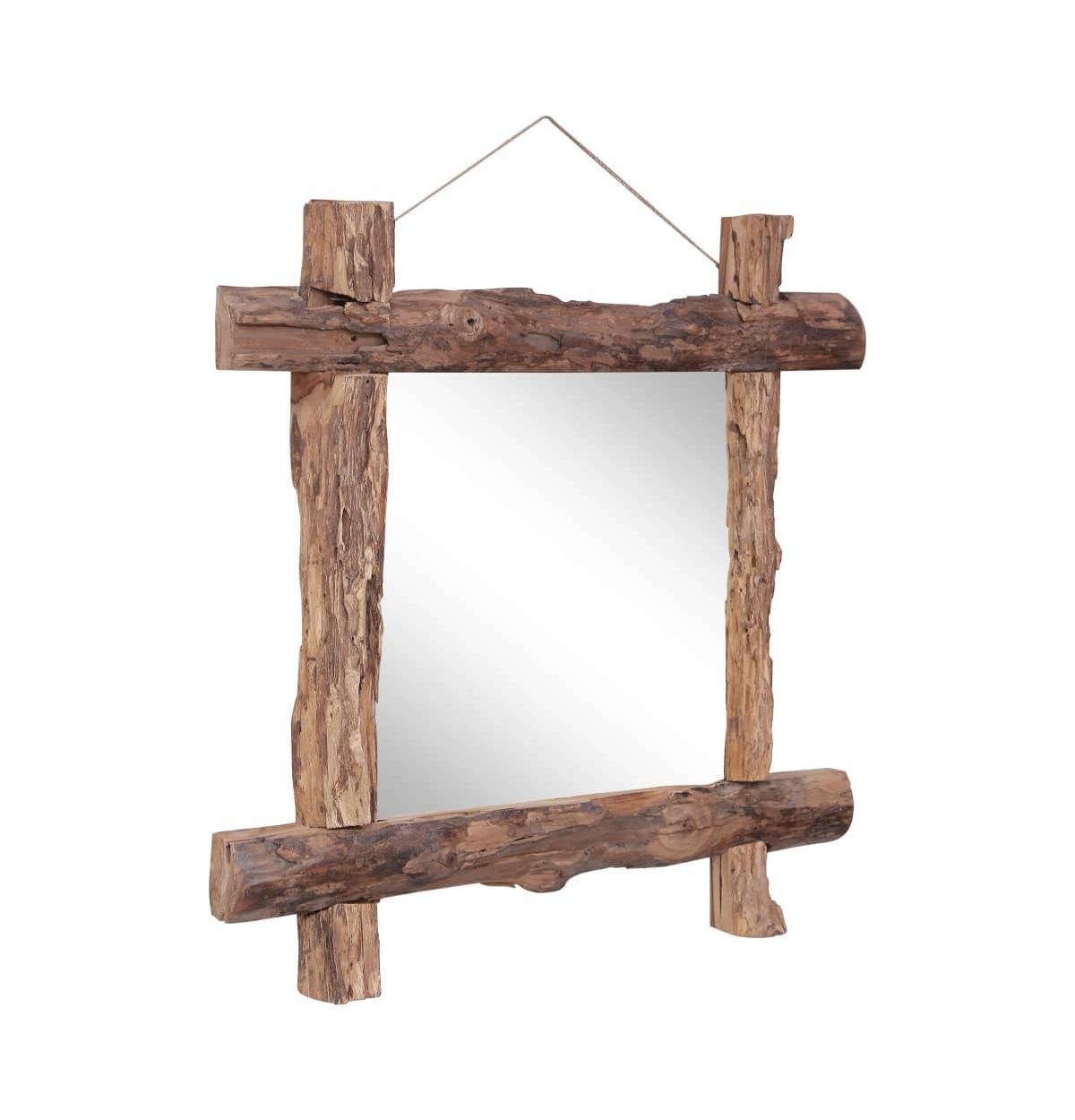 vidaXL Log Mirror Natural 27.6