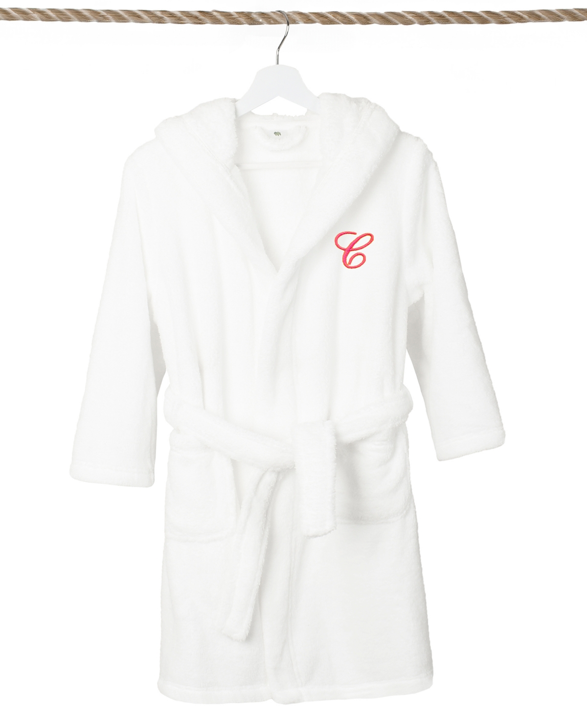 LINUM HOME PERSONALIZED KIDS SUPER PLUSH HOODED BATHROBE 