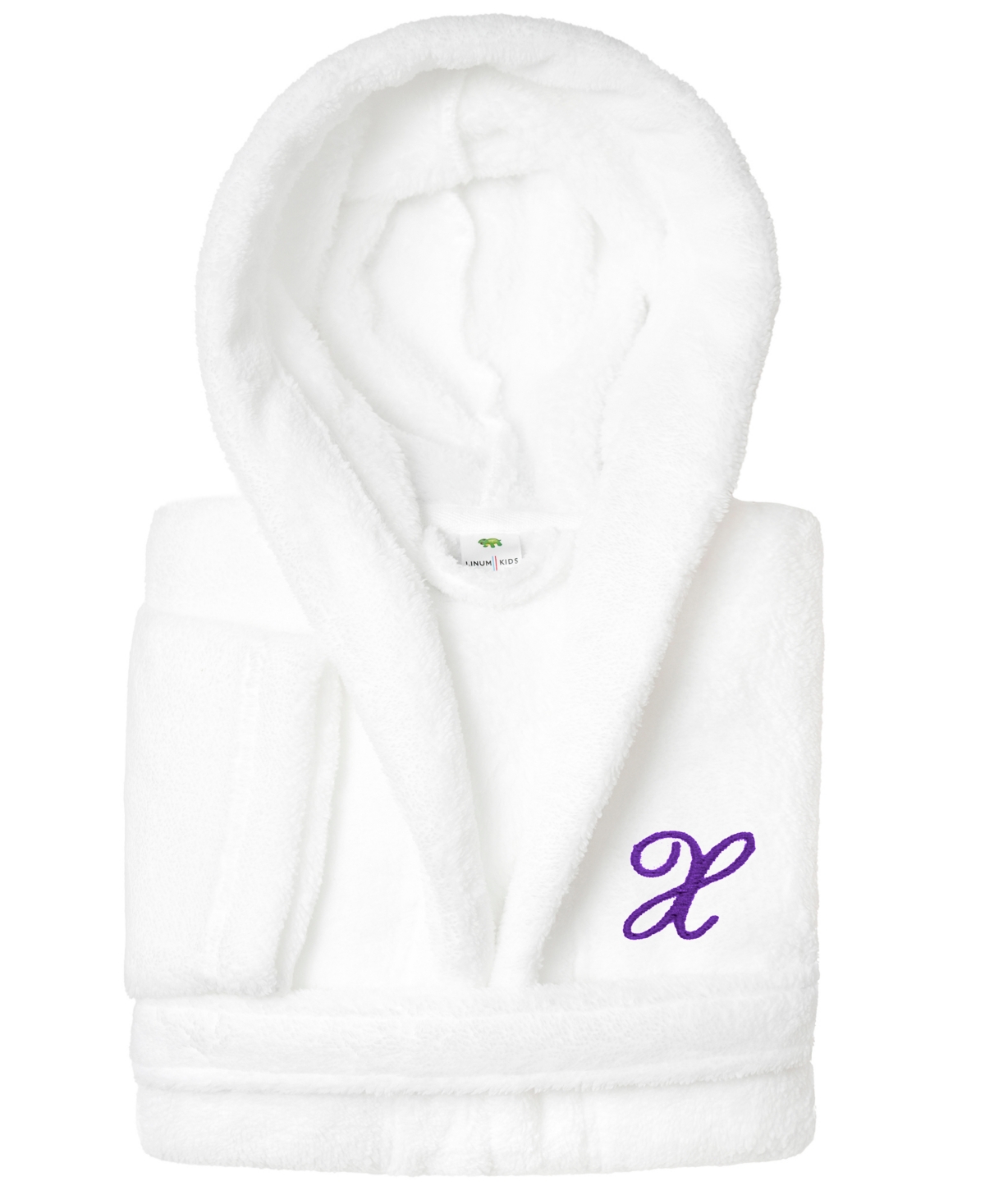 LINUM HOME PERSONALIZED KIDS SUPER PLUSH HOODED BATHROBE 