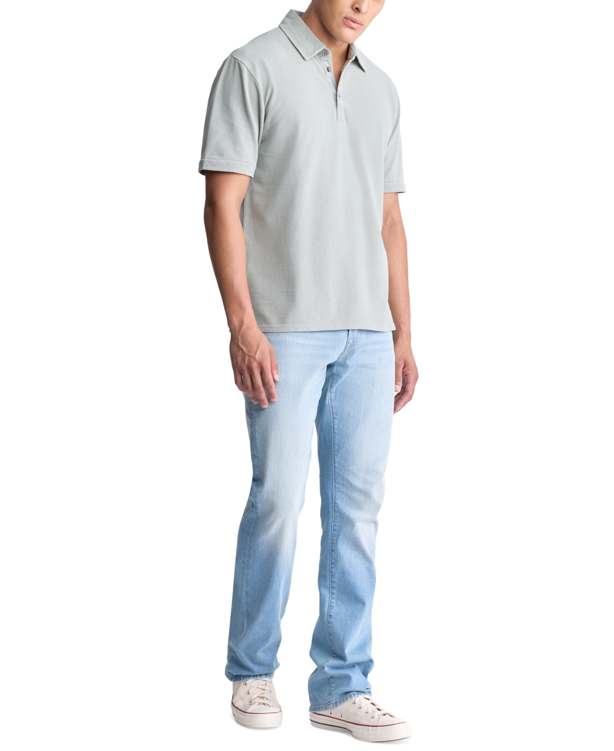 Buffalo David Bitton Men's Kabold Cotton Washed Polo Shirt In Iceberg Green