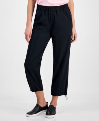 Style & Co - Women's Techy Pull-On Drawstring-Cuff Ankle Pants