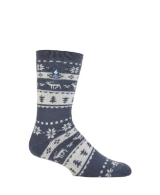Men's Lite Jasper Holiday Outdoor Fair Isle Crew Sock
