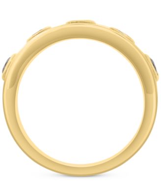 EFFY&reg; Multi-Gemstone Bezel Band (1/2 ct. t.w.) in Gold-Plated Sterling Silver