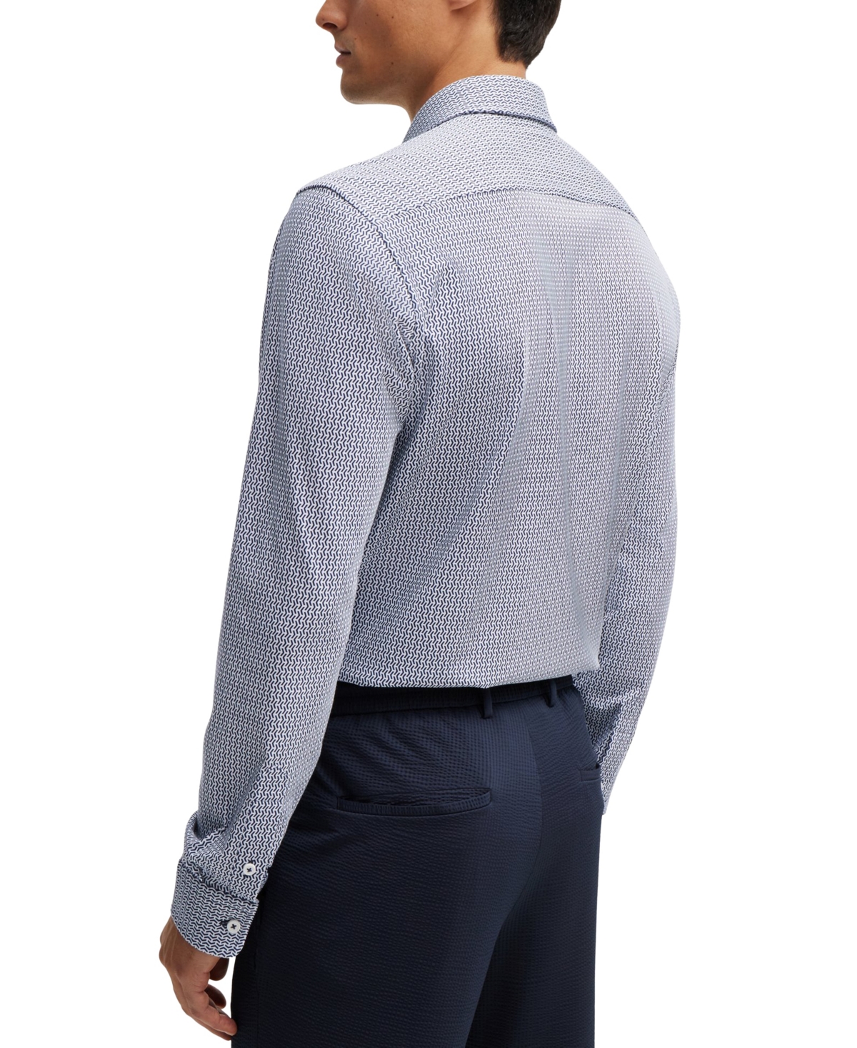 Boss by Hugo Boss Men's Printed Performance-Stretch Blend Slim-Fit Dress Shirt
