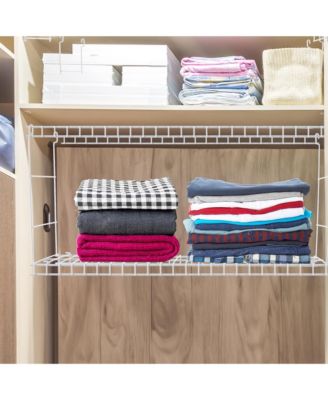24&amp;quot; Universal Closet Steel Wire Added Storage Hanging Shelf (2 Pack)