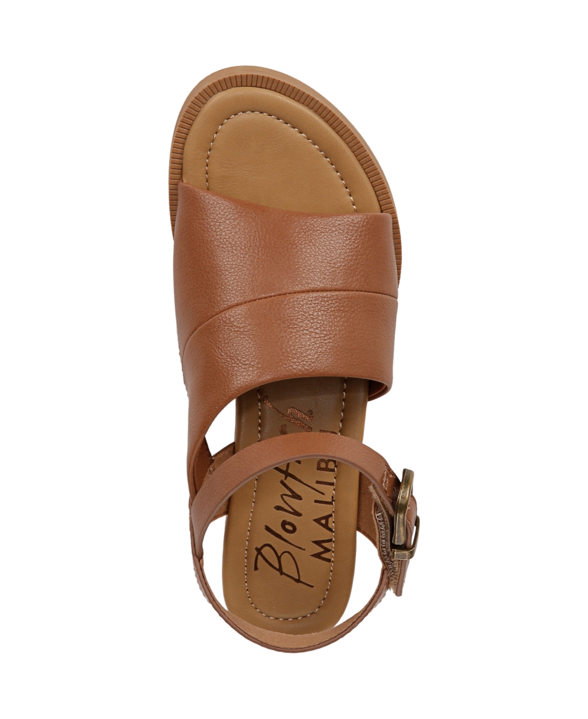Shop Blowfish Malibu Women's Ardice Strappy Low Wedge Sandals In Tan Faux Leather