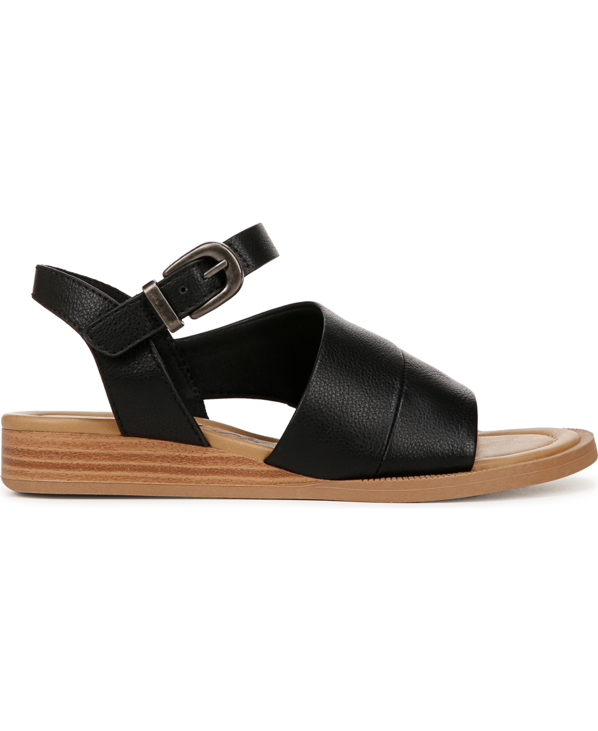 Shop Blowfish Malibu Women's Ardice Strappy Low Wedge Sandals In Black Faux Leather