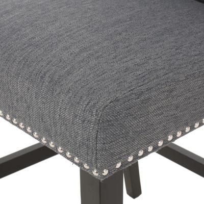 Set of 2 Wingback Counter Stools with Button-Tufted Back & Nailhead Accents-The Pop Home