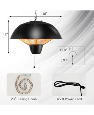 1500W Electric Patio Heater with IPX4 Waterproof