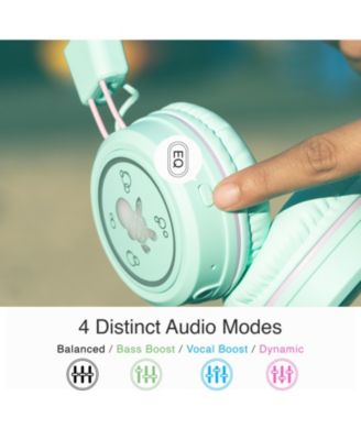 KidJamz KJ55BT Safe Listening Bluetooth Wireless Headphones for Kids w/ LED Lights