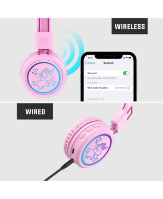 KidJamz KJ55BT Safe Listening Bluetooth Wireless Headphones for Kids w/ LED Lights