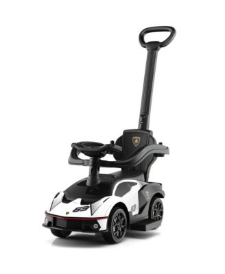3-in-1 Licensed Lamborghini Ride on Push Car Stroller Sliding Car w/ Sound