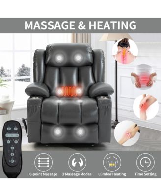 1 Pc 8-Point Massage, Lumbar Heat Power Lift Recliner Chair