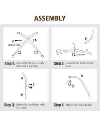 Solid Steel C Hammock Frame Stand