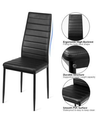 Set of 2 or 6 High Back Dining Chairs-Set of 6