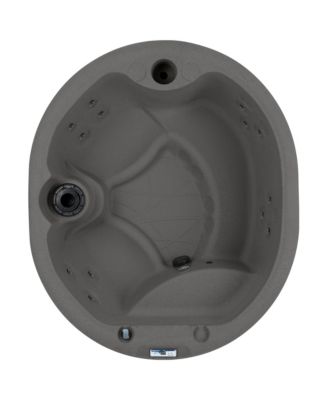 Key Largo Hot Tub Spa with 110 Volt Plug and Play and LED Light, Taupe