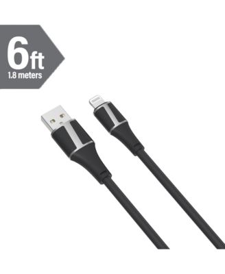 Leather Tipped 6 Foot MFI Certified Sync and Charge Lightning Cable