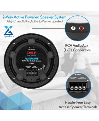 6.5'' Waterproof Bluetooth Marine Speakers with RF Streaming, 600W, Black