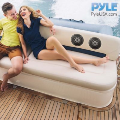 6.5'' Waterproof Bluetooth Marine Speakers with RF Streaming, 600W, Black