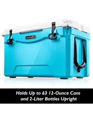 50-Quart Portable Cooler Box, Holds Up to 63 Cans