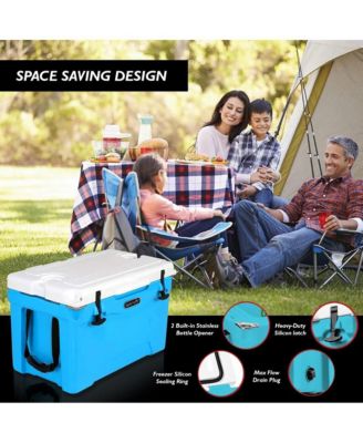 75-Quart Portable Cooler Box, Holds Up to 63 Cans