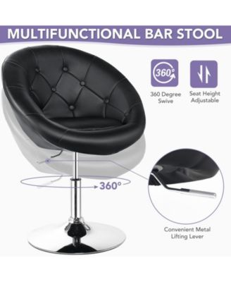 1 Piece Adjustable Modern Swivel Round Tufted