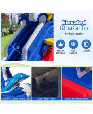 6-In-1 Inflatable Water Park with 735W Blower