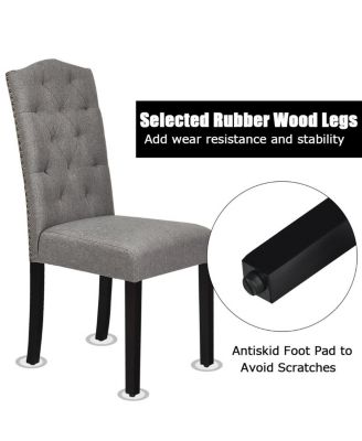 Set of 2 Tufted Upholstered Dining Chairs