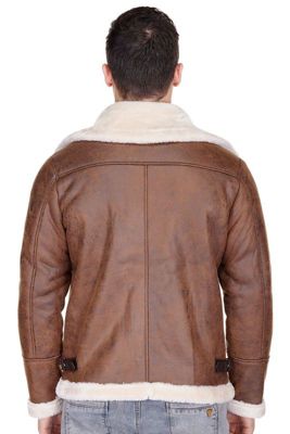 Men's Faux Shearling Bomber Jacket