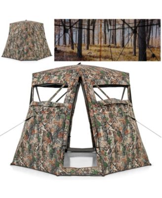 360  One Way See Through Ground Hunting Blind for Deer and Turkey Hunting