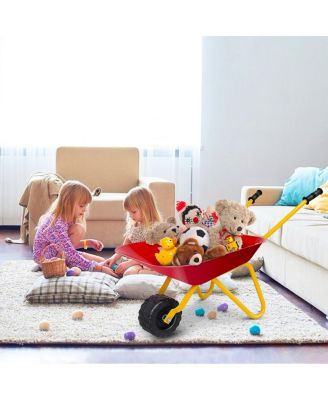 Outdoor Garden Backyard Play Toy Kids Metal Wheelbarrow