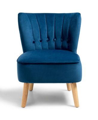 Armless Accent Chair Tufted Velvet Leisure Chair