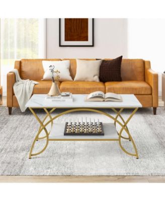 2-Tier Table Rectangle for Living Room