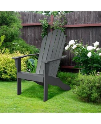 Acacia Wood Outdoor Adirondack Chair with Ergonomic Design