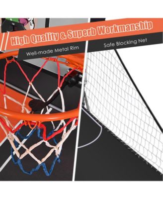 Foldable Double Electronic Basketball Game with 4 Balls Indoor