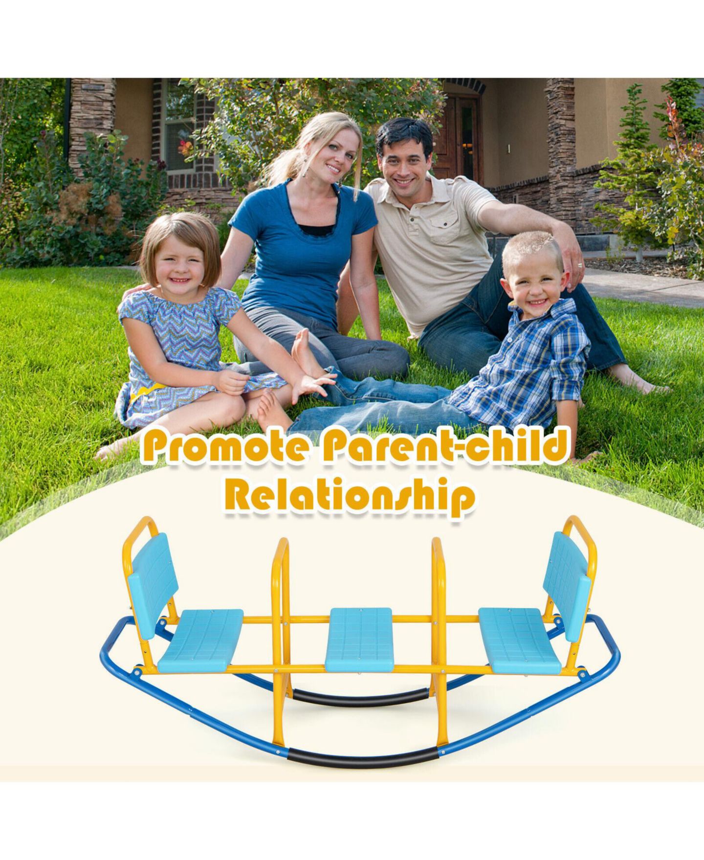 Детская игрушка GOUUN Outdoor Kids Seesaw Swivel Teeter for 3 to 8 Years Old, цвет: Синий — фото 9
