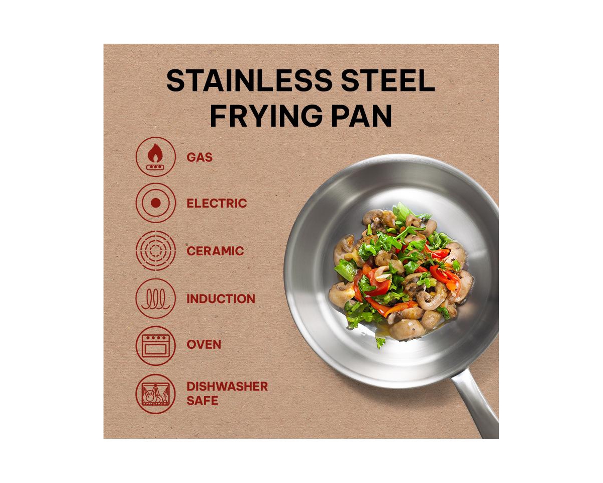 Alva Maestro Stainless Steel Frying Pan Skillet 9.5