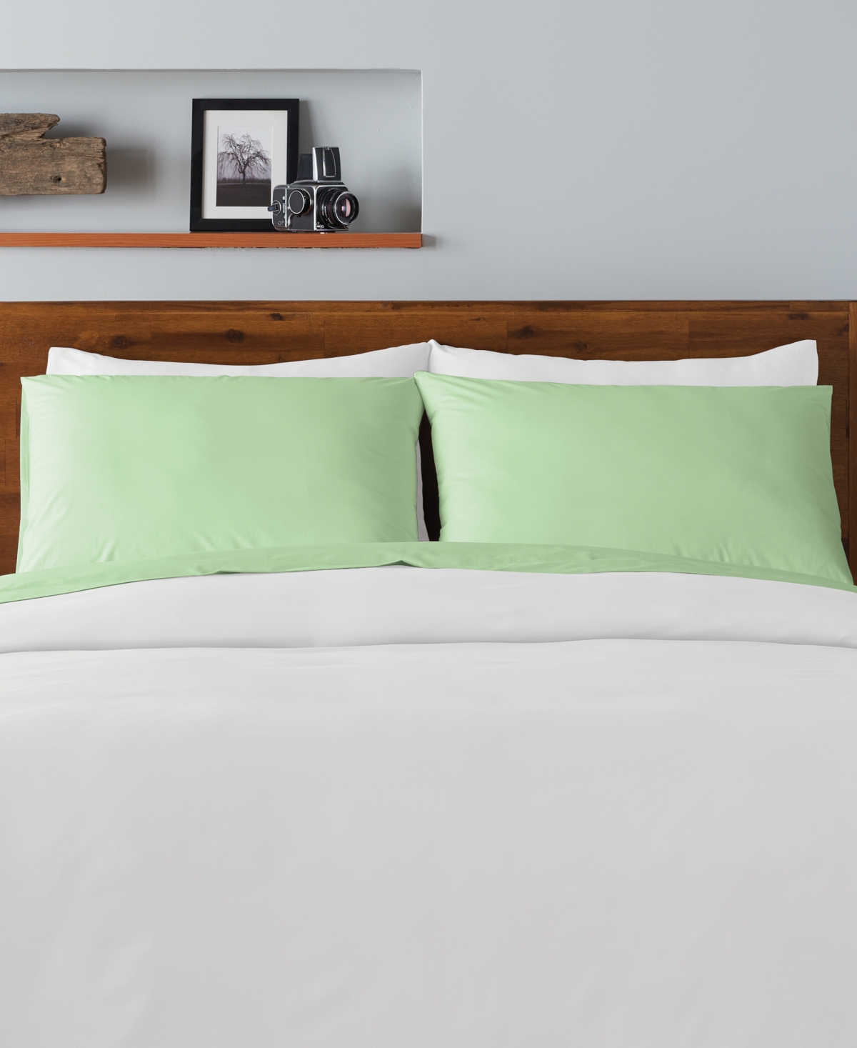 Ella Jayne Percale Cool And Crisp 500 Thread Count 100% Cotton Pillowcase Set, King In Olive