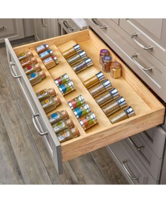 36'' Kitchen Drawer Organizer Insert Spice Rack Three-Tier, 4SDI-36-1