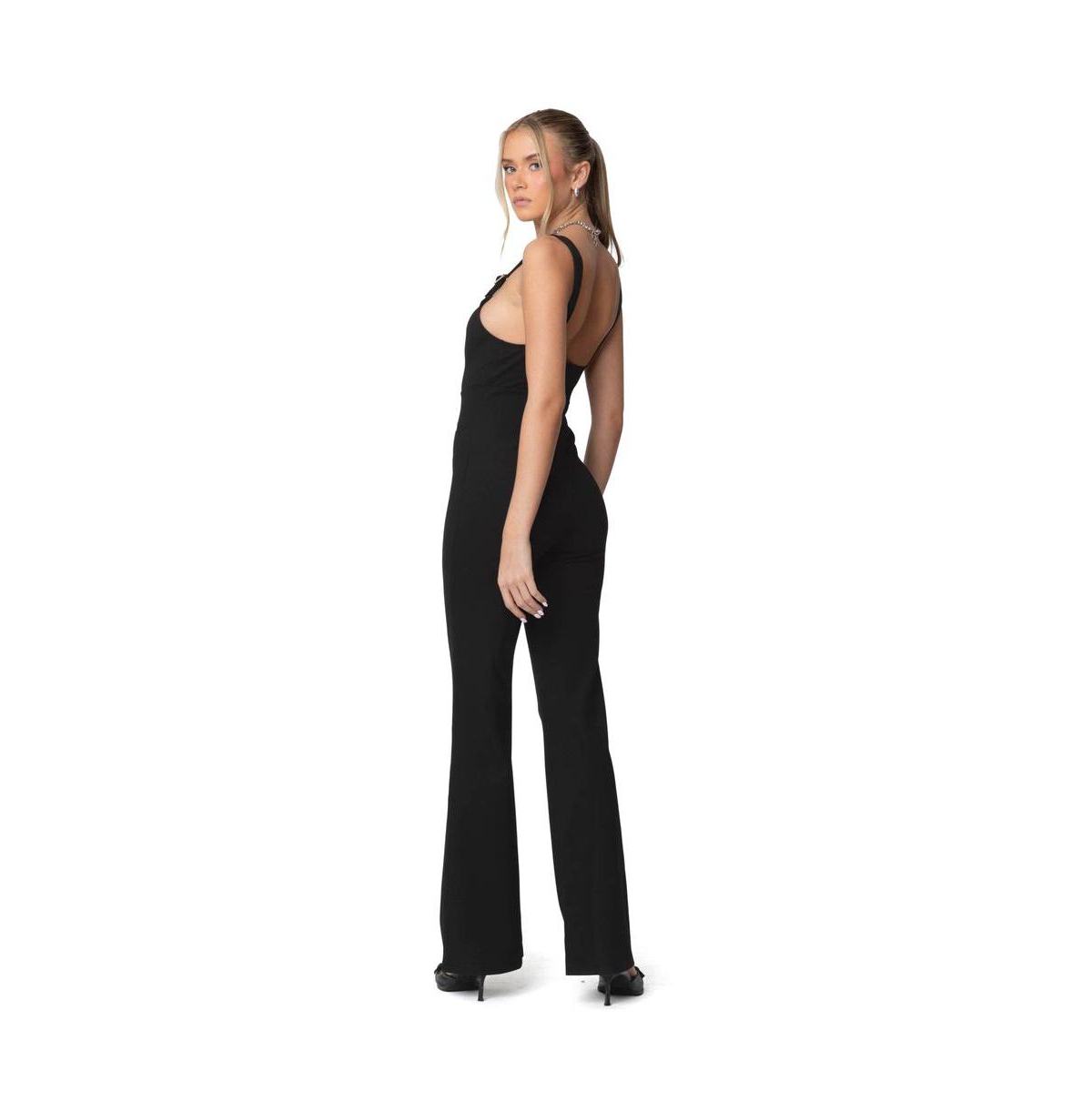 Edikted Women's Bianka Buckle Strap Jumpsuit