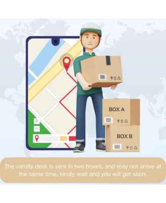 Vanity Desk with Mirror and Lights - Vanity with 3 Lighting Options