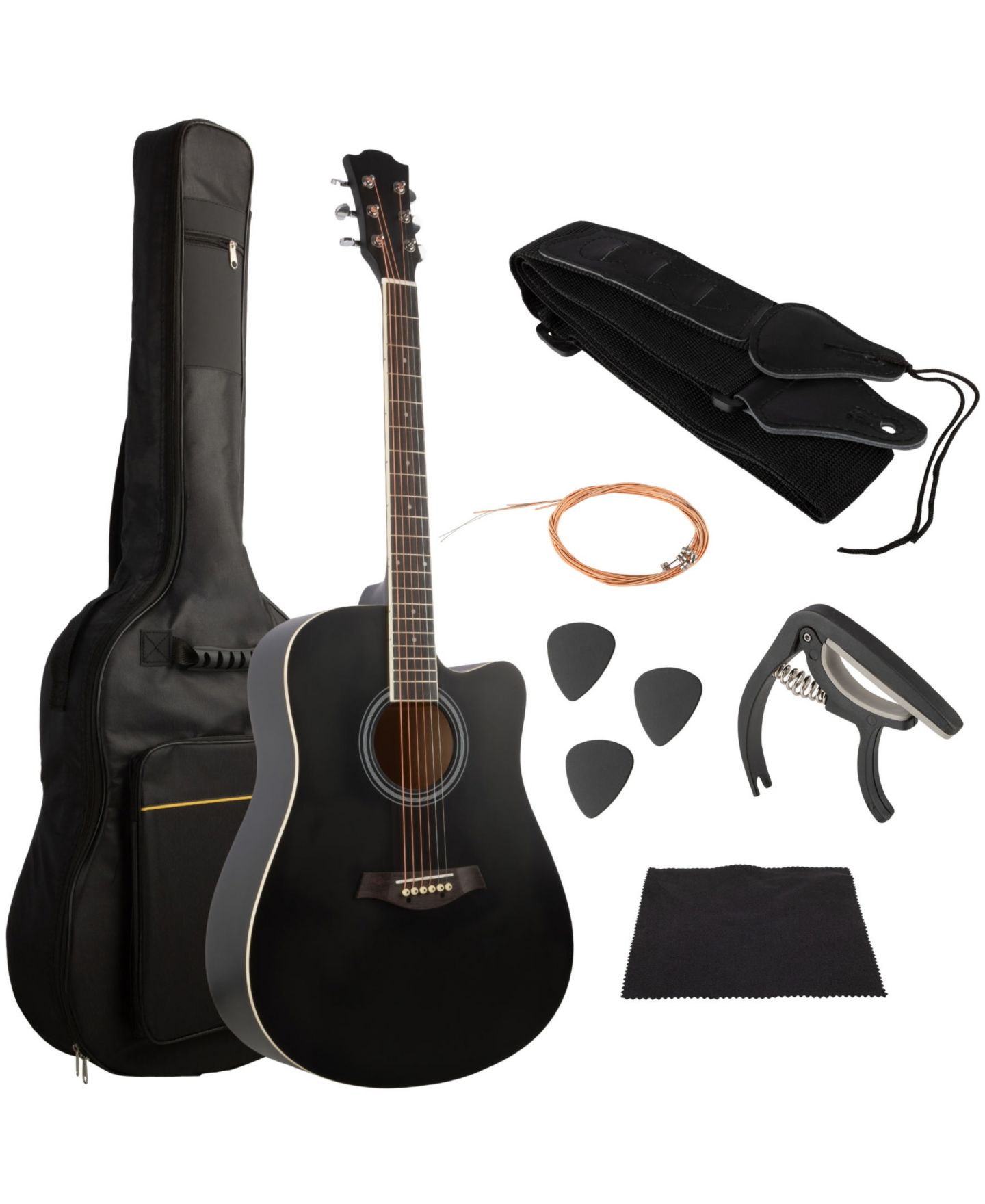 Детские игрушки Trademark Global Hey Play 41" 6-String Acoustic Beginner Guitar Kit, Ages 8+ — фото 2