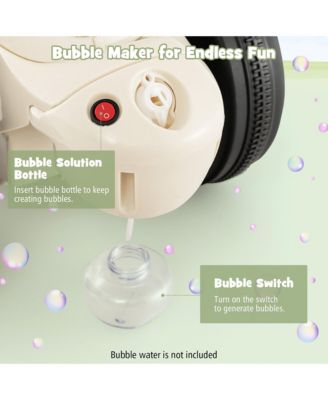 6V Kids Bubble Car Electric Ride on Motorcycle w/ Music Button & LED Headlight