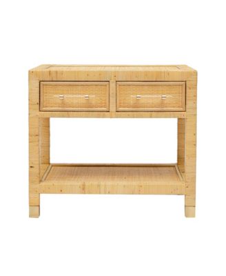 16.9" Rattan Nightstand
