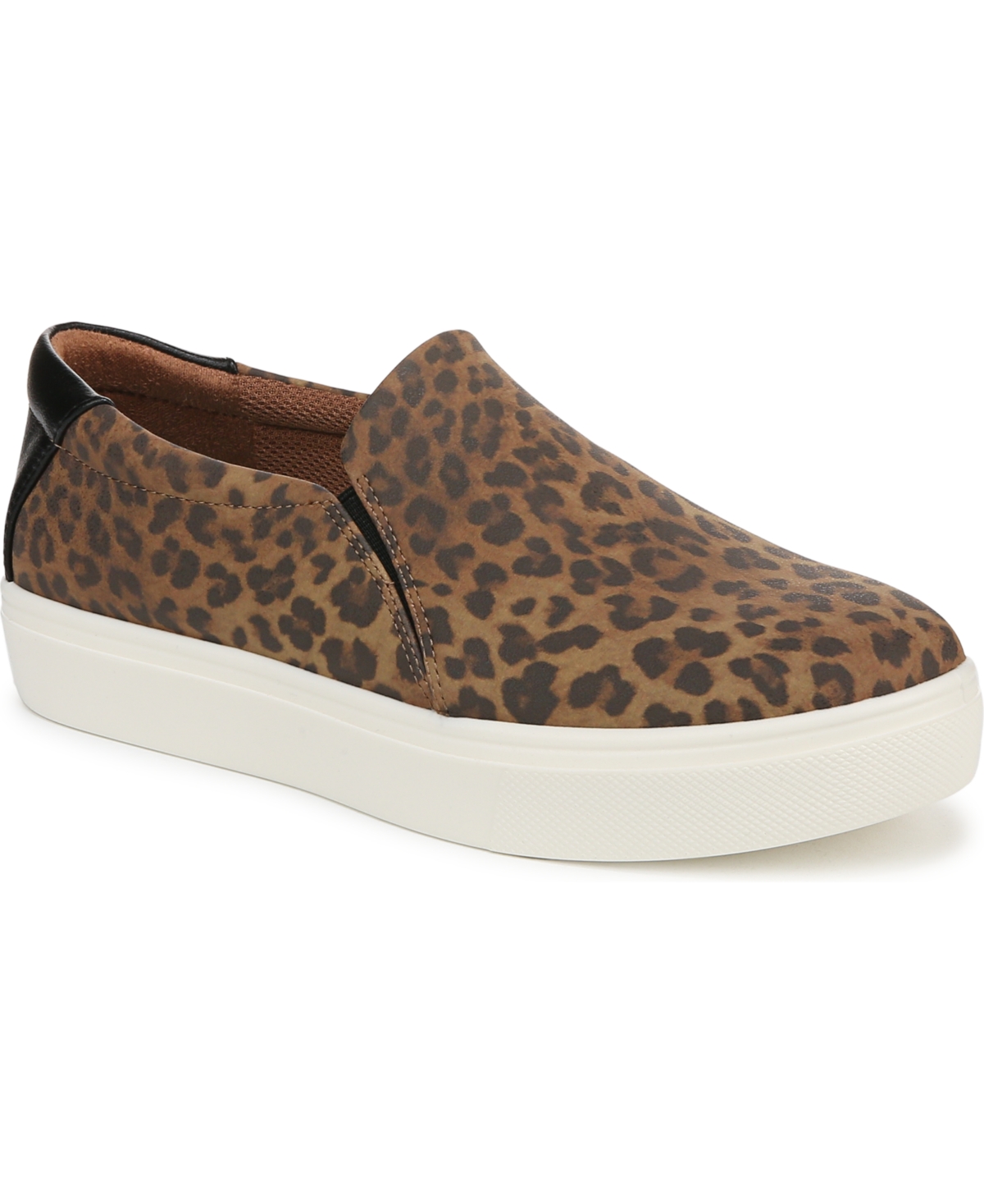 Shop Dr. Scholl's Women's Madison Cloud Slip On Sneakers In Leopard Microfiber